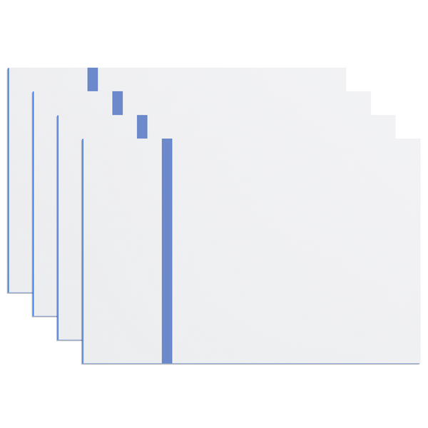 4pcs laser engraving two-color plates - color series 12''x8'' White panel engraved blue