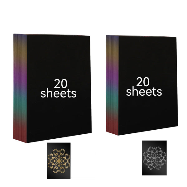 40 Sheets A4 Gold and silver art paper for Laser engraving and marking